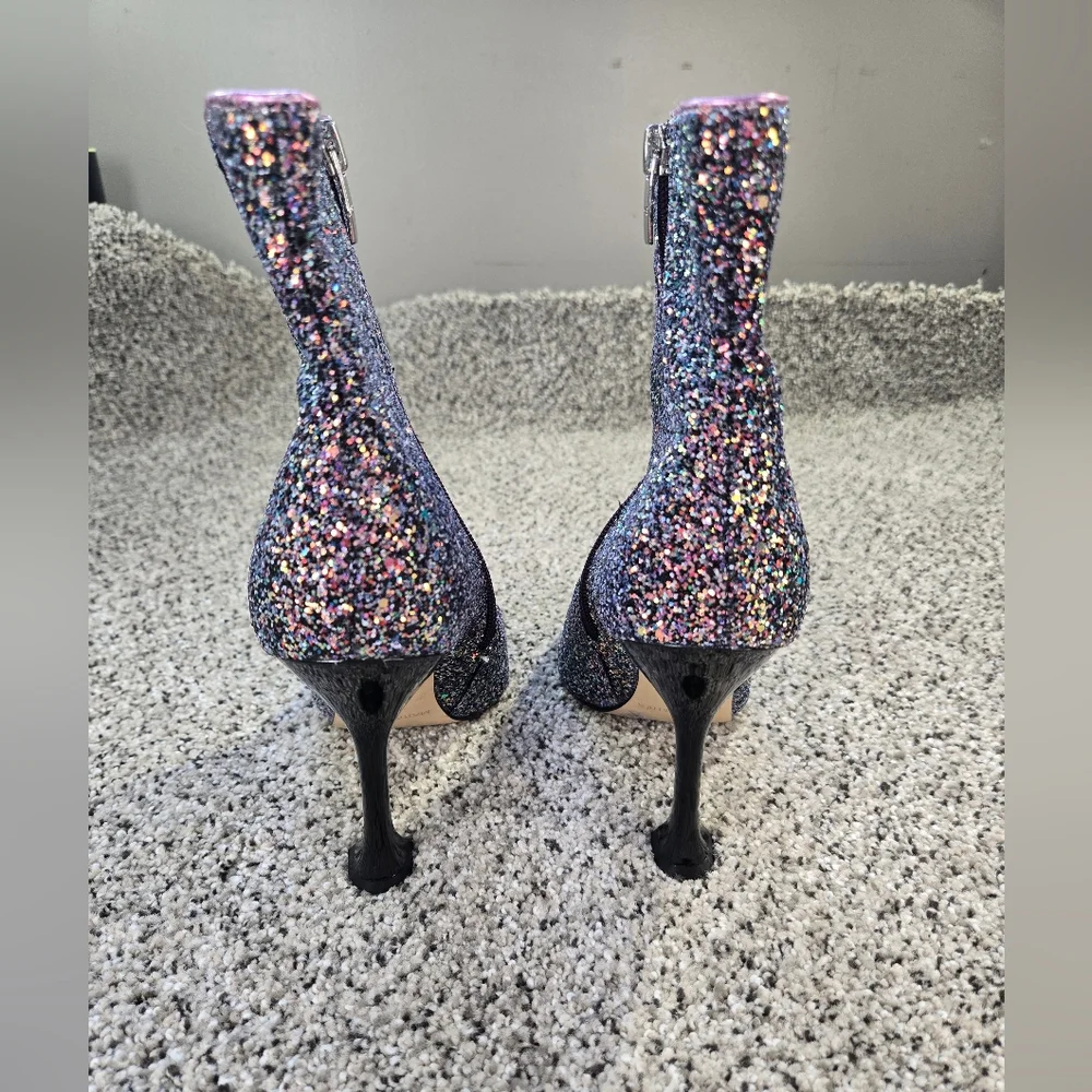 Marc Fisher Stolla Size 8.5 Purple Glitter Booties Womens EUC - Picture 6 of 13